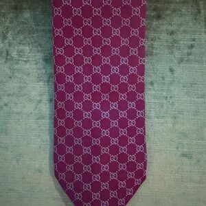Gucci Burgundy Micro GG  Patterned Men's Tie - TOM FORD ERA